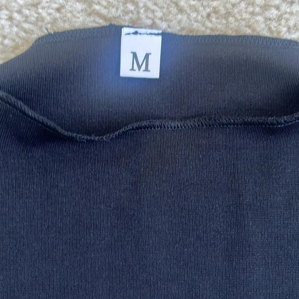 Black Jeweled Textured Short Sleeve Mini Dress in Women's Medium - Image 4