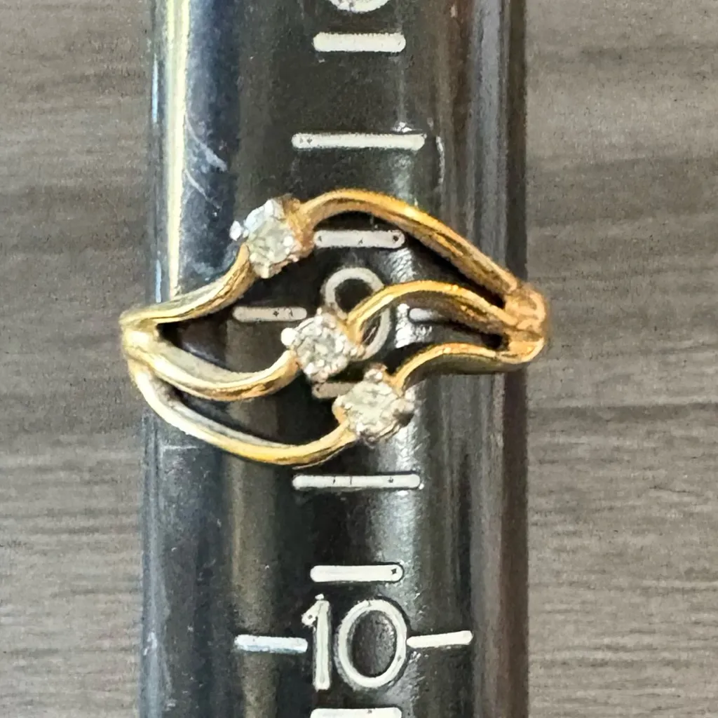 Joseph Esposito 14K GE Zircon Ring 9 Gold - Image 6