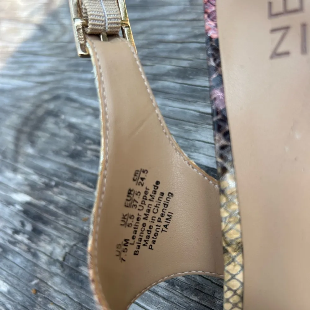 Naturalizer Leather Heeled‎ Sandals Snakeskin 7.5 - Image 2