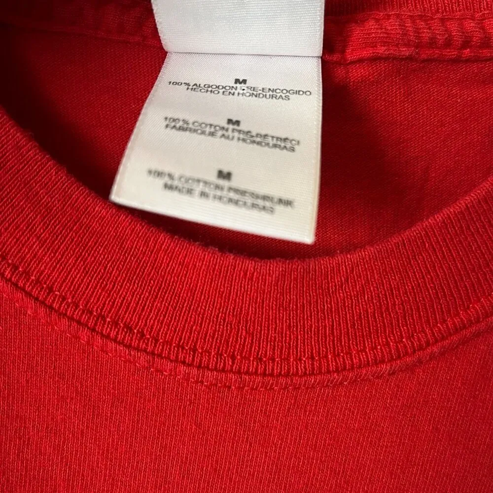 Vintage Y2K Washington DC T Shirt Red Medium M USA Flag Destination Embroidered - Image 14