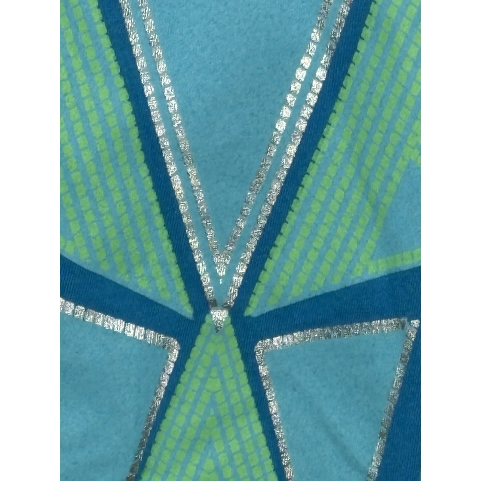 Ocean Pacific‎ OP Women's Racerback Tank Top Teal Blue Green Geometric Print M Size M - Image 4