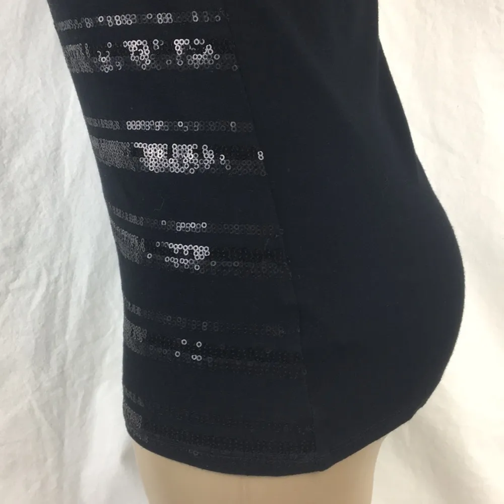 Joe Fresh Black Sequin Long Sleeve Tee Shirt S - Image 6