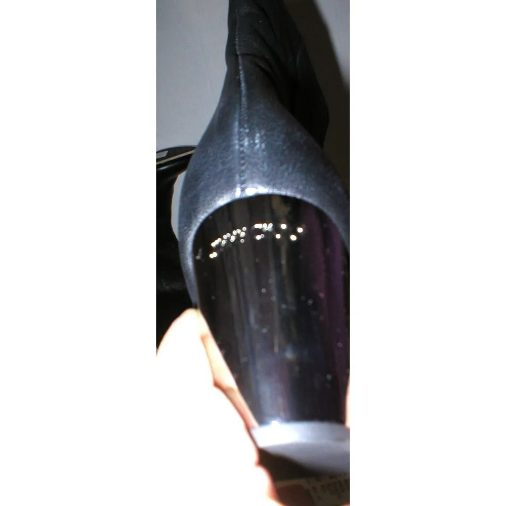 New OTK Womens 39.5 9.5 9  Black Leather Boots Italy Tall $1495 Mercer - Image 3