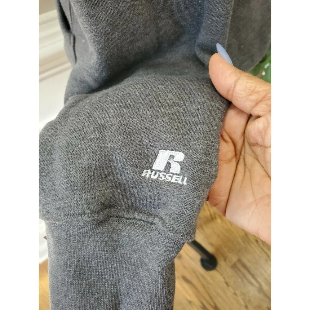 Russell Athletic Women's Solid Gray Long Sleeve Pullover Casual Hoodie Size M - Image 5