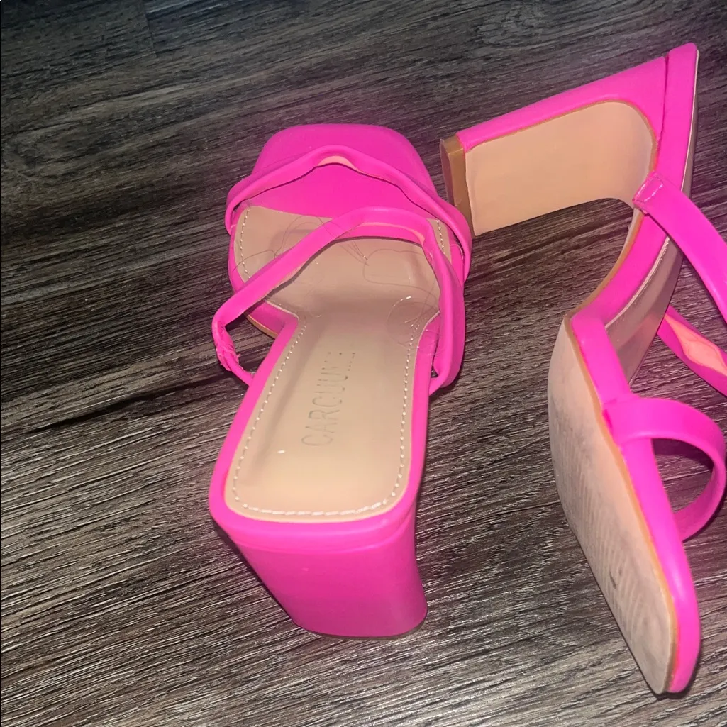 Circus by Sam Edelman Hot Pink Heeled Sandals - Image 3