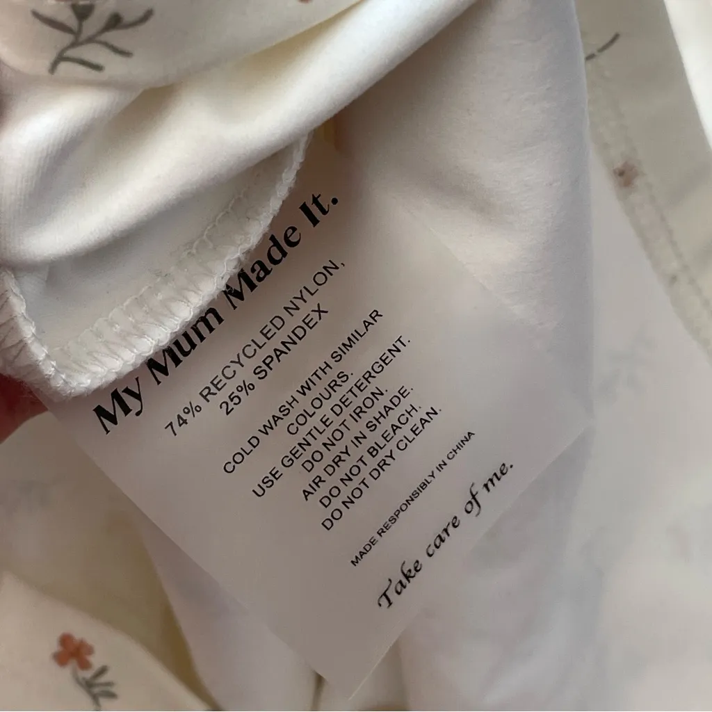 My Mum Made It Dress floral bodycon mini womens Cream (small) Pink - Image 6