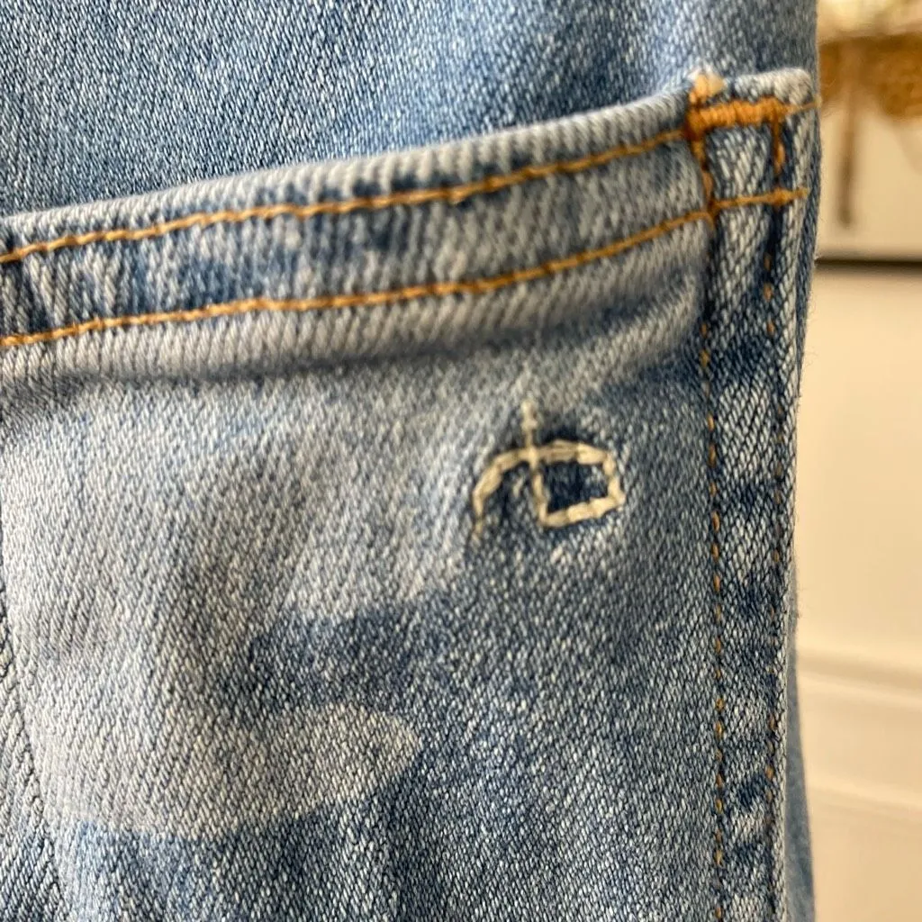 Rag & Bone Cate Mid-Rise Faded Camo Ankle Skinny Leg Jean 25 x 28 - Image 7