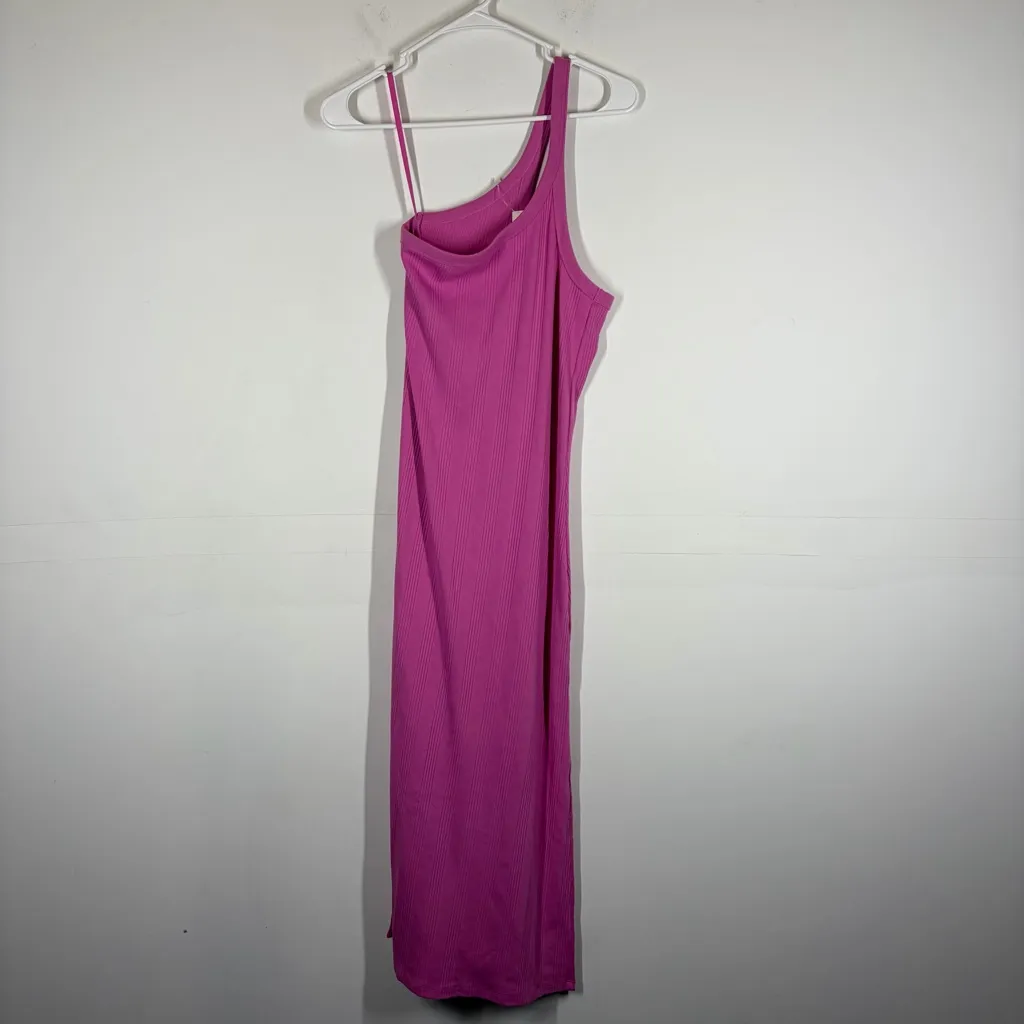 NWT Aerie One Shoulder Ribbed Midi Dress Size Medium - Image 3