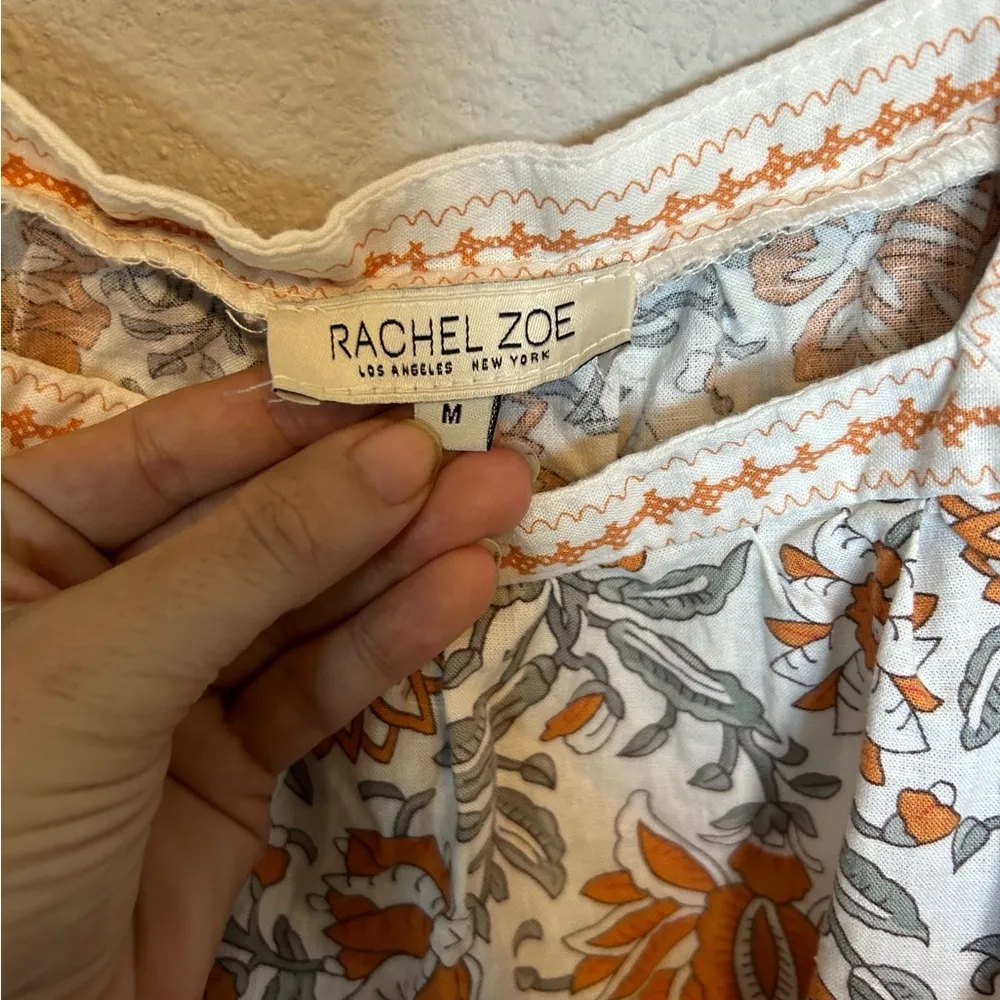 Rachel Zoe floral print blouse size medium - Image 3