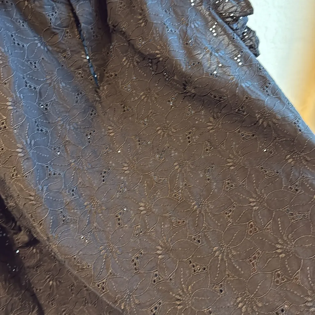 LOFT Flutter Sleeve Eyelet Blouse - Image 3