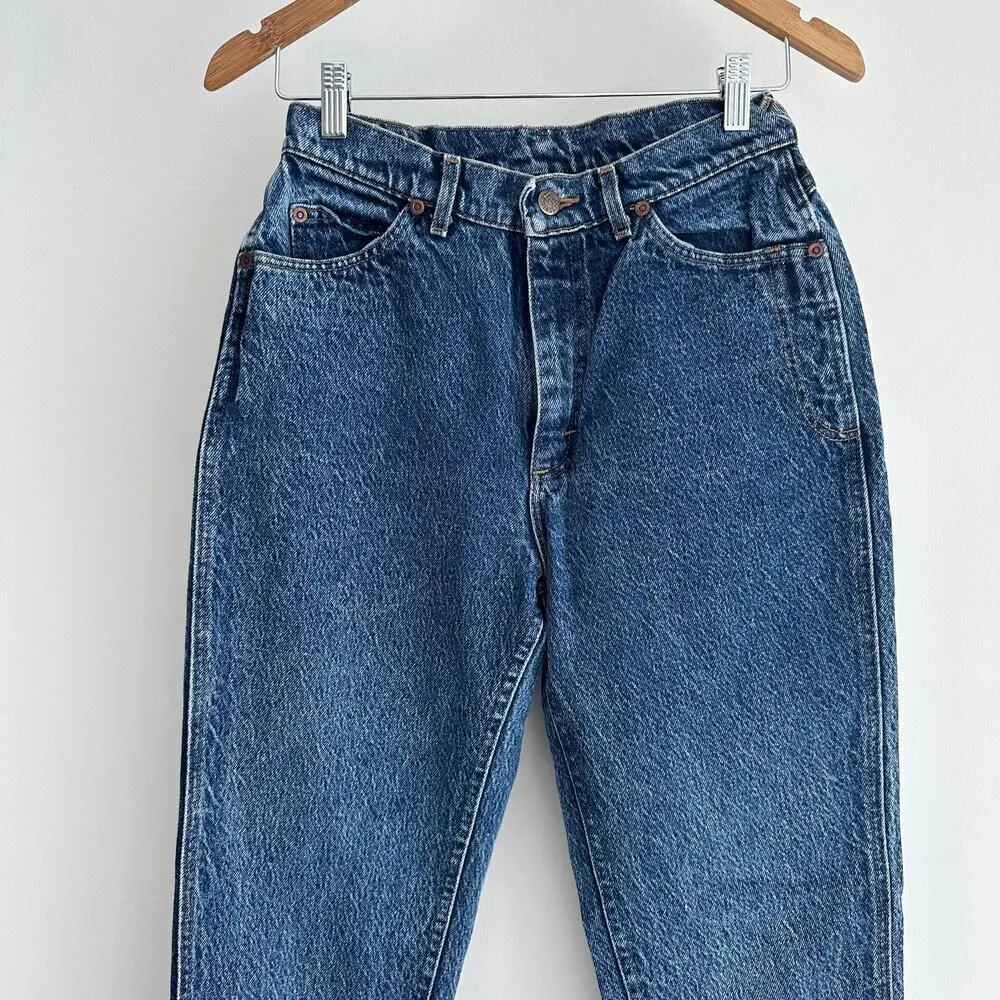 Vintage Lee Jeans Womens 26 Waist High Waist Mom Acid Wash - Image 6