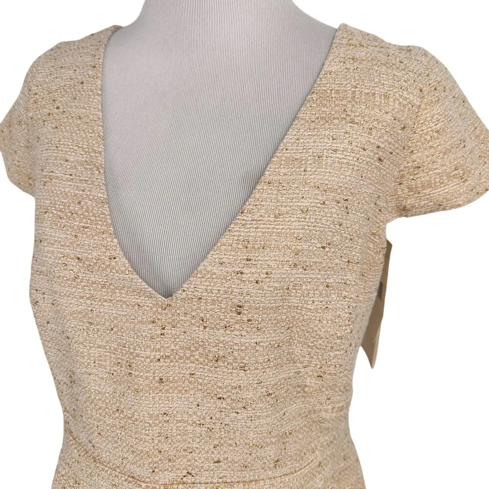 Sezane Mella Robe Tweed Dress Dore  New with tags  Size 4 / 10 - Image 2