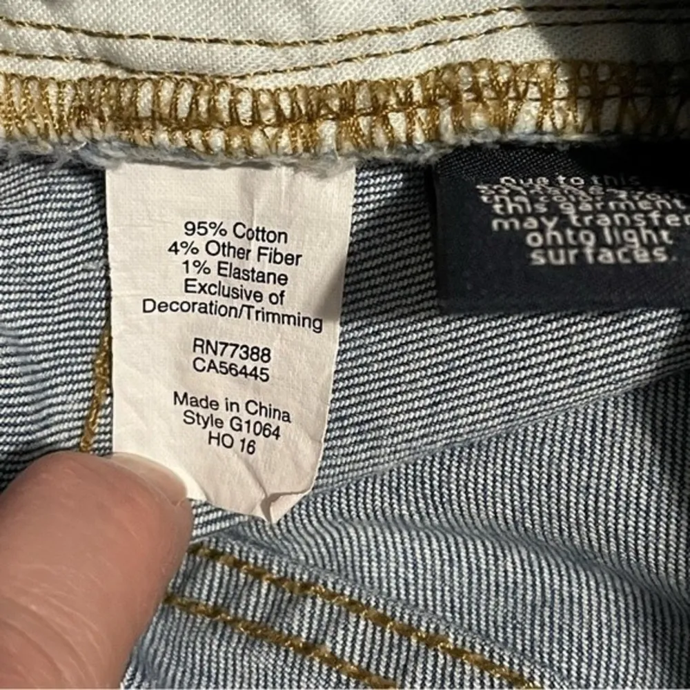 Madewell High Rise Denim Boyshorts Shorts Button Through Edition Women's Size 25 - Image 7