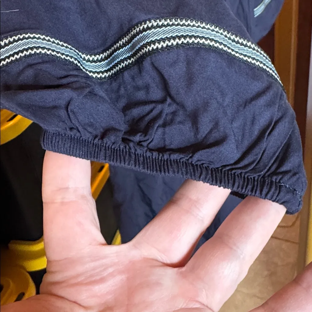 NWT Vaugu Navy Blue Embroidered Boho Blouson Dress Balloon Sleeves Size Small - Image 11