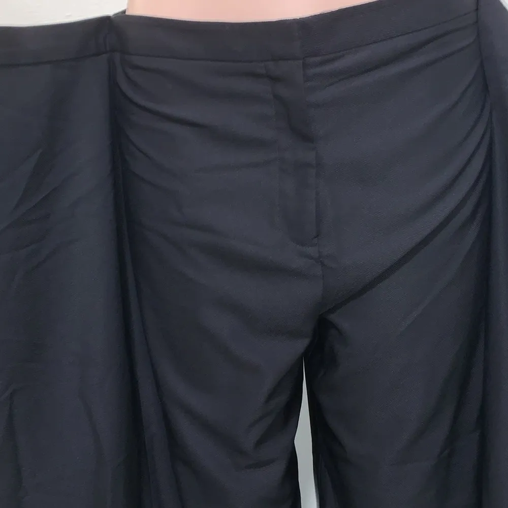 Vince Camuto wide leg woman dress pants size 8 black khaki & red line - Image 4