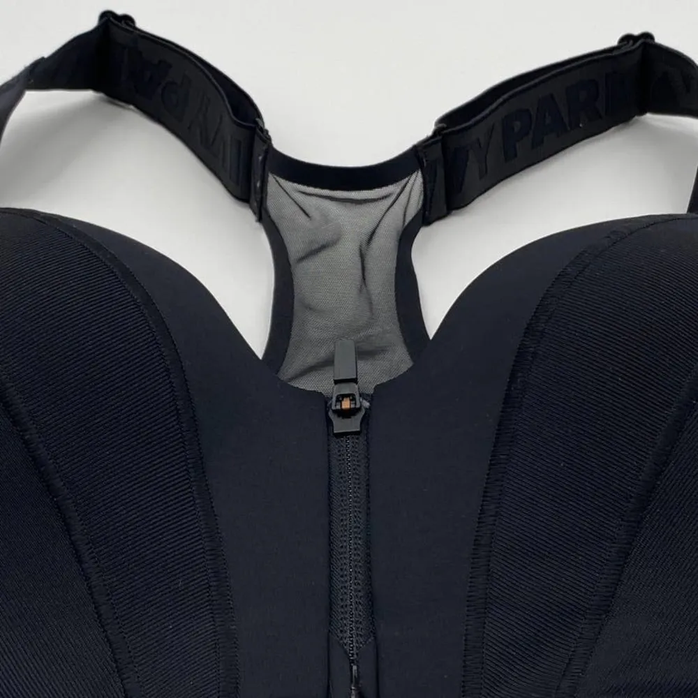adidas Ivy Park Medium Support Black Zip Front Bra Bralette Racerback Size XS - Image 7
