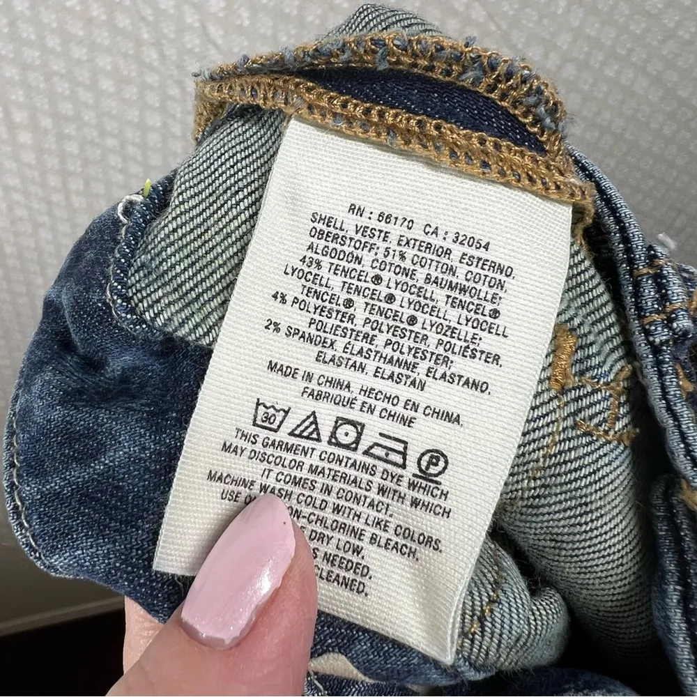 Anthropologie Pilcro Dark Wash‎ High Rise Crop Wide Leg Jeans - Image 6