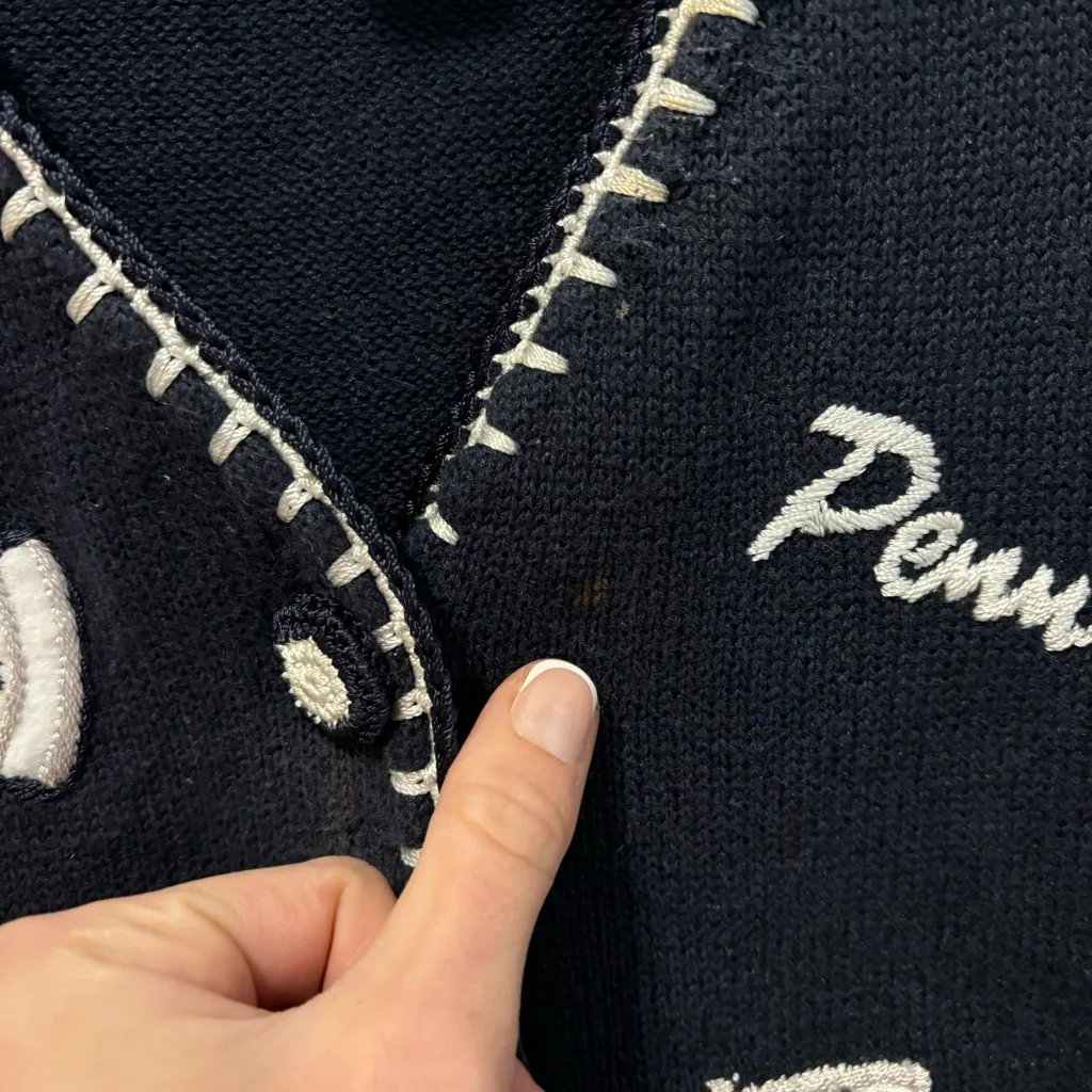 Vintage Penn State Sweater Vest Blue Size L - Image 5
