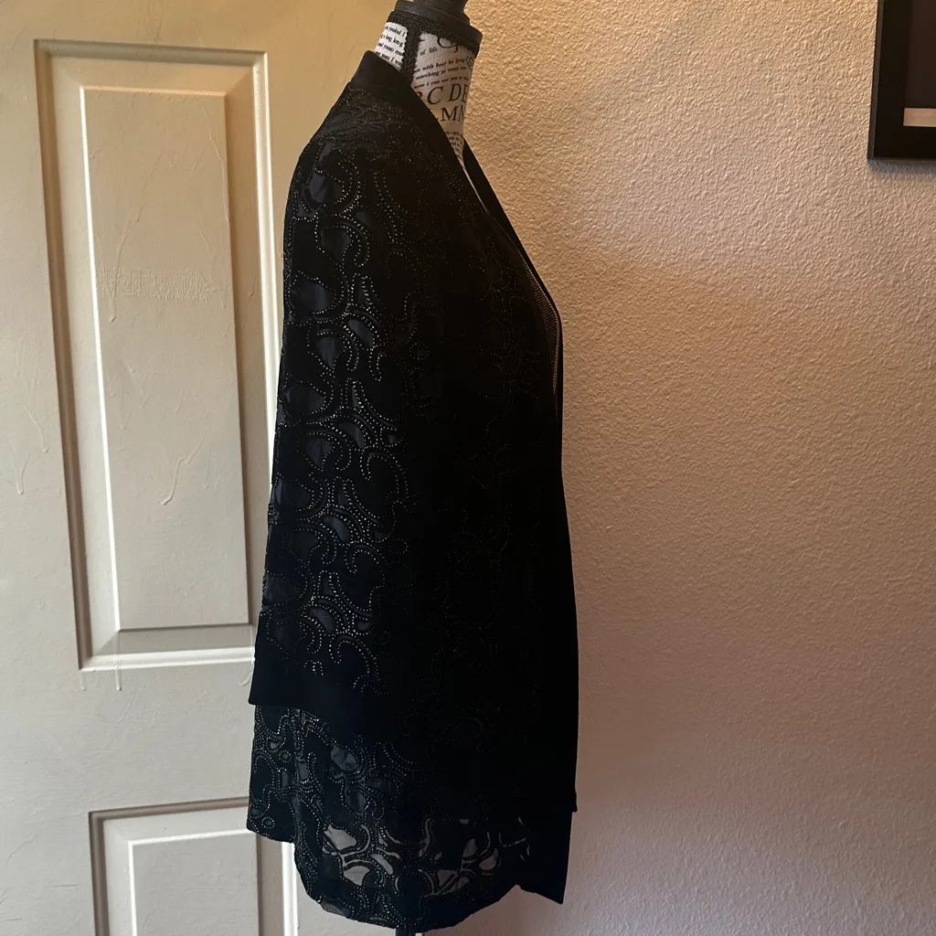 R & M Richards Black Sheer Camisole Top Size 8 - Image 4