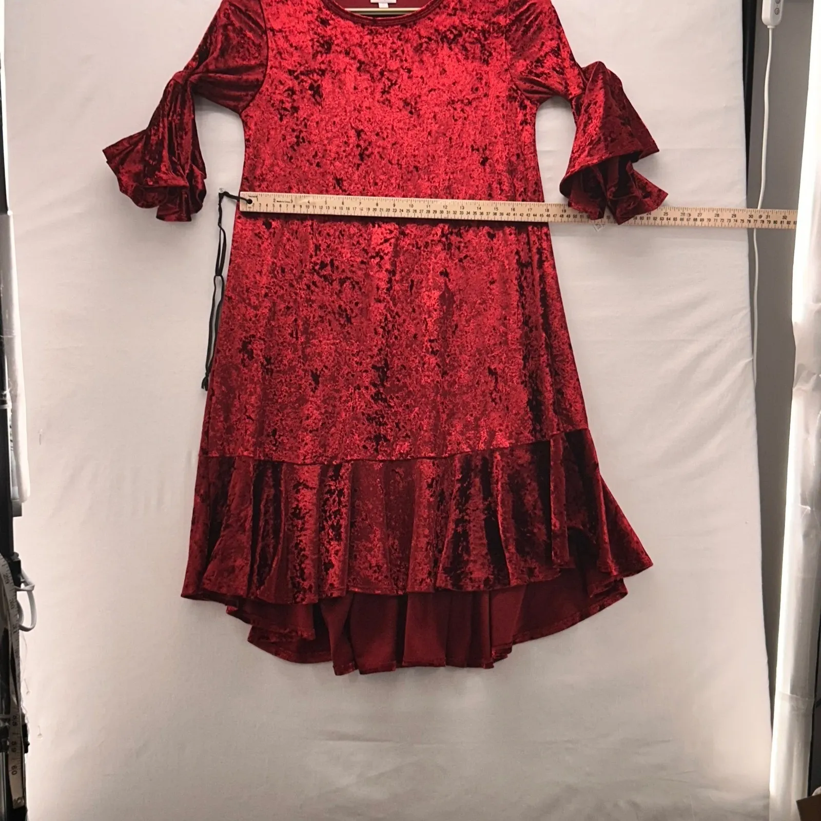 LulaRoe Velvet Dress Red Small - Image 14
