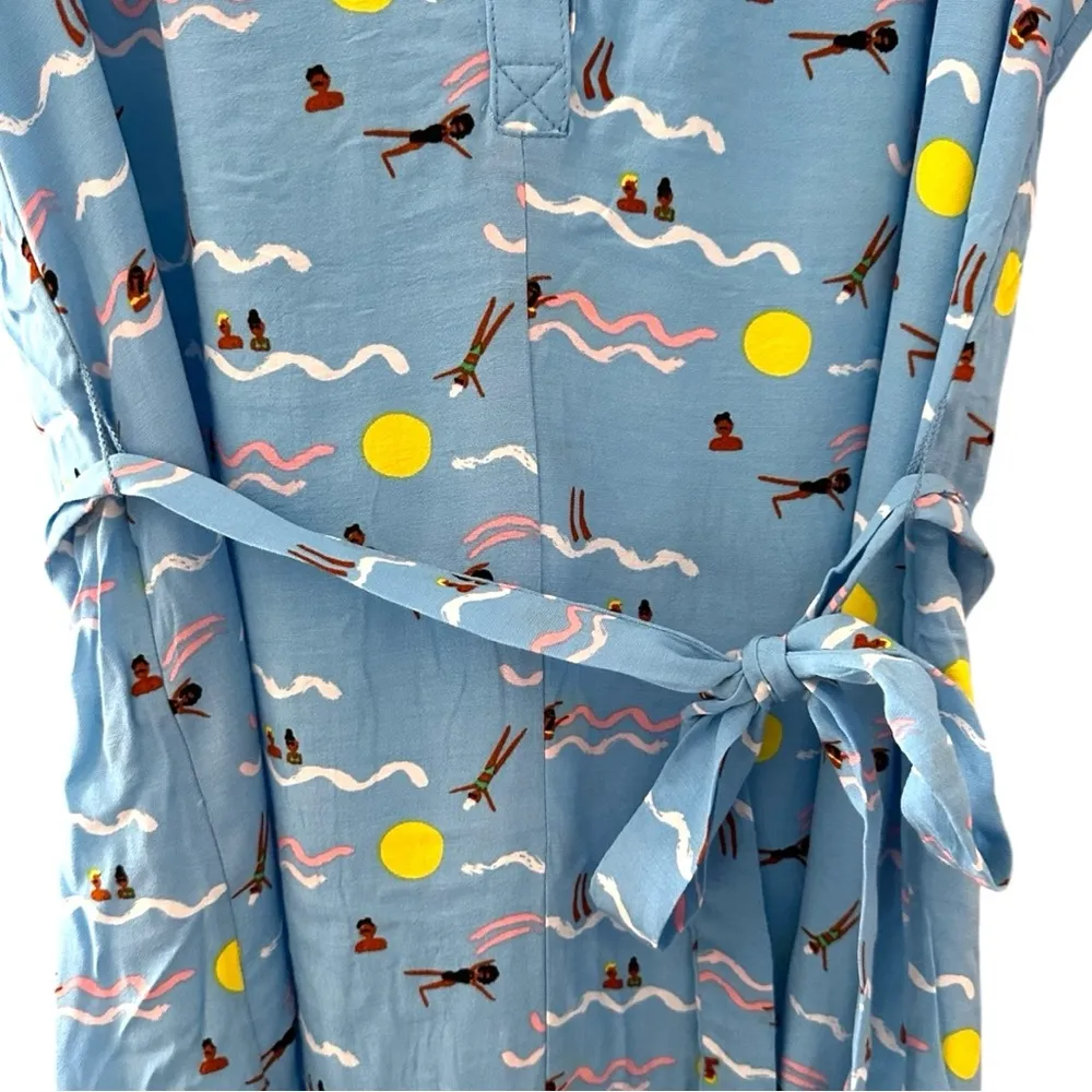 Anthropologie Larke Southwoods Swimmers Tie Waist Dress Size Large - Image 9