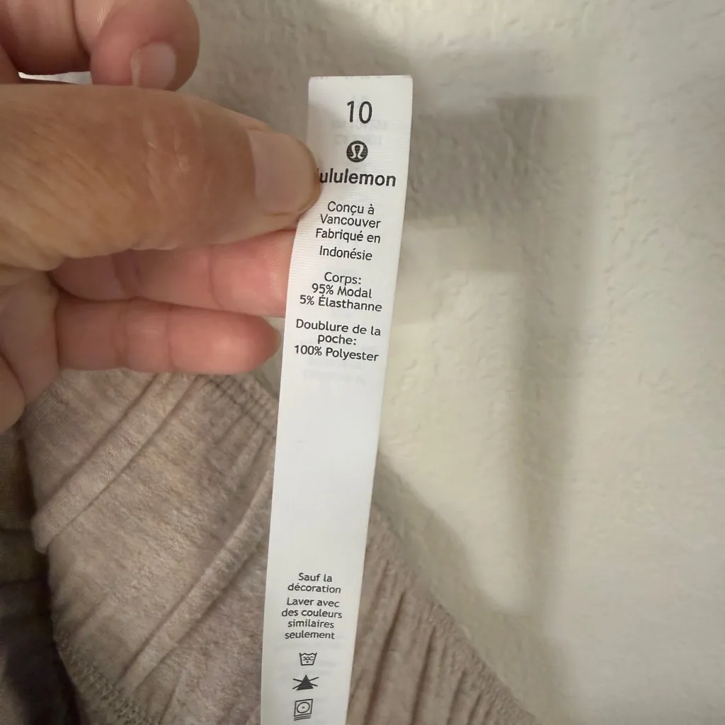 Lululemon lounge crop wide leg pants drawstring waist t size 10 relaxed soft - Image 8