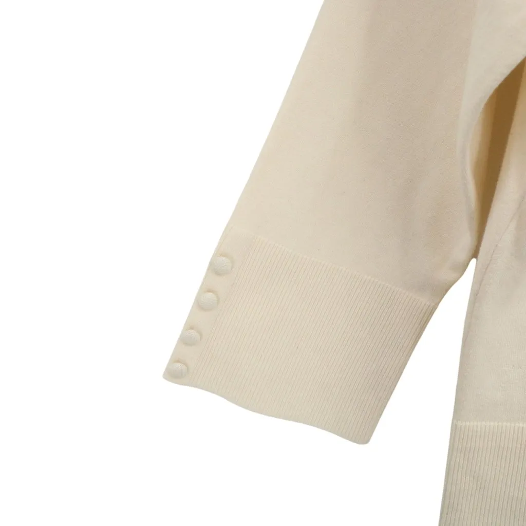 NWT Grace Elements Button Front 3/4 Sleeve Cardigan Vanilla Ivory Sweater XXL - Image 3