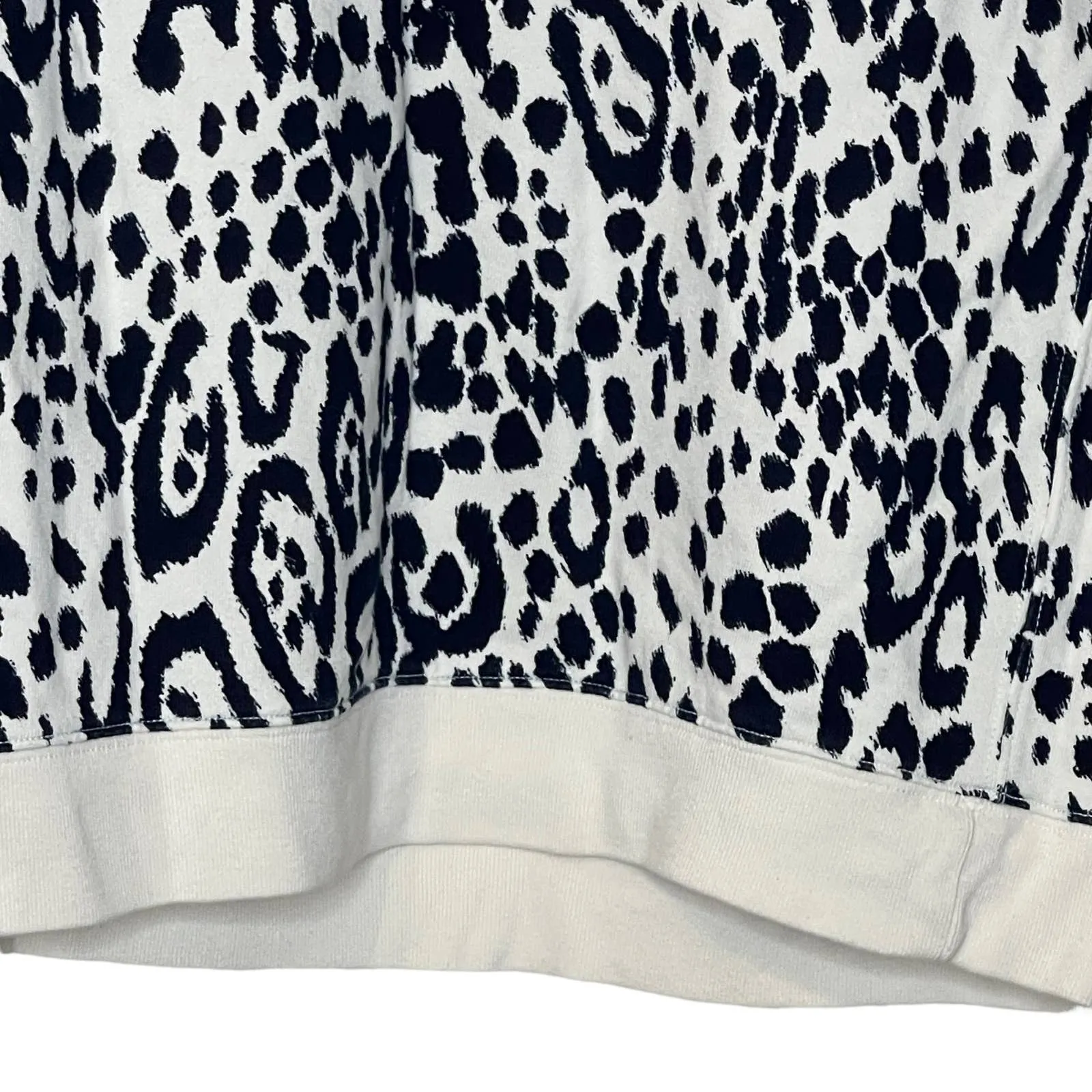 Gap Cotton Pullover Sweatshirt Women Small Leopard Print Long‎ Sleeve Crewneck - Image 4