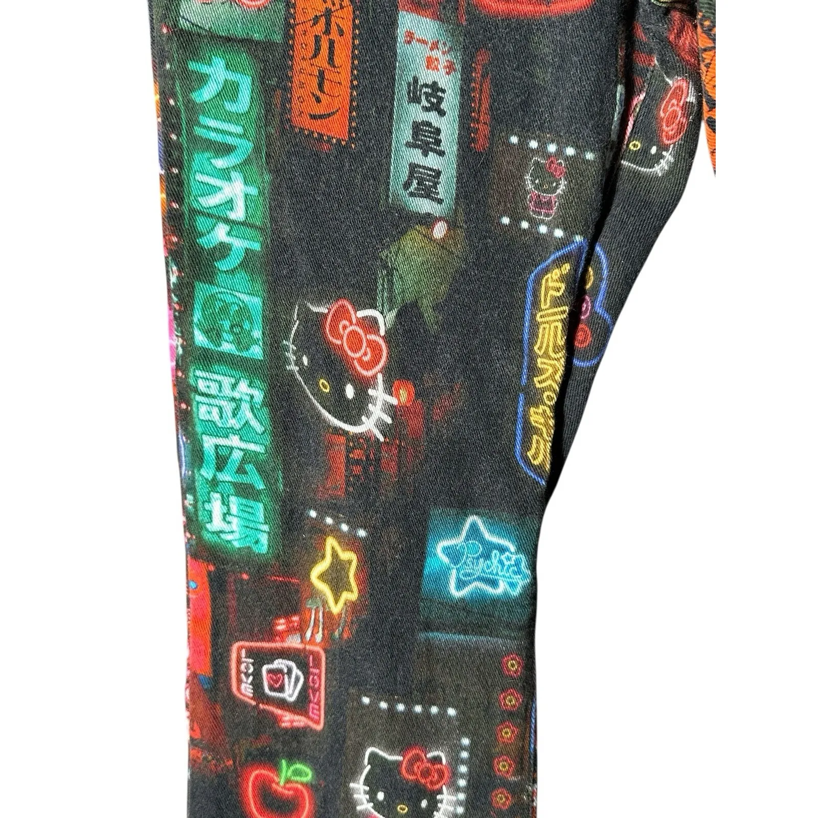 Hello Kitty X Dolls‎ Kill Pixel City Jeans Small Teen Neon Sign Sanrio #T12-8 - Image 5