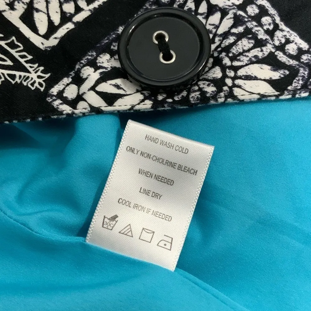 Coldwater Creek Black & White Floral Casual Career Dressy Stylish Jacket 10P - Image 12