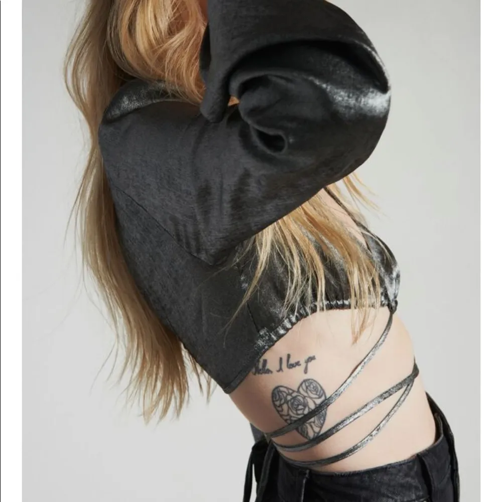 Callie Metallic Wrap Around Top - Image 6