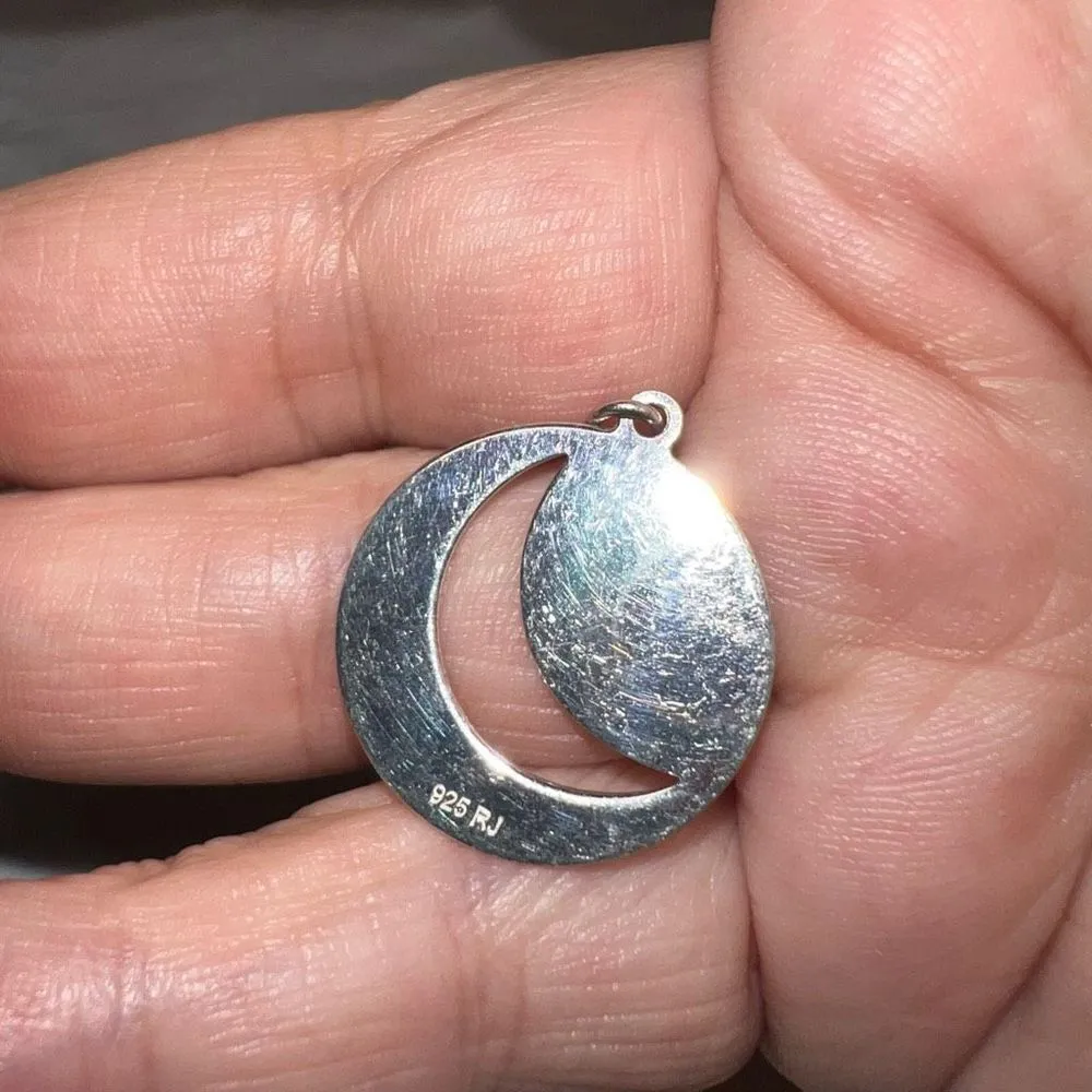 Sterling 925 “I Love You To The Moon and Back” Pendant (no chain) Silver - Image 5