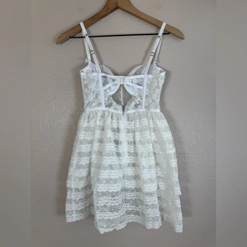 For Love & Lemons Love Story Slip Dress in White size XS NEW $159 VS Bride - Image 12