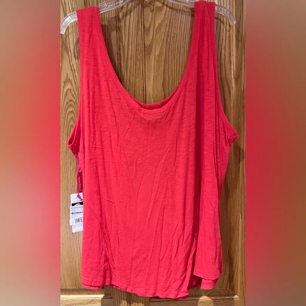 Gibson x Hi Sugarplum! Summerland Scooped Neck Pocket Tank Top Hot Orange Sz‎ 2X - Image 9