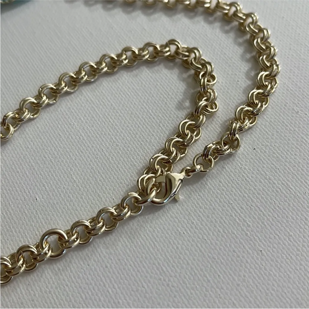 Kendra Scott Kensie Illusion Statement Necklace Aquamarine Teal Blue Green NWT! - Image 5