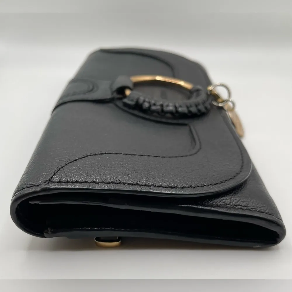 See By Chloe - Hana Long Wallet Bifold | Gold Hardware - Braided Ring & Charms - Image 5