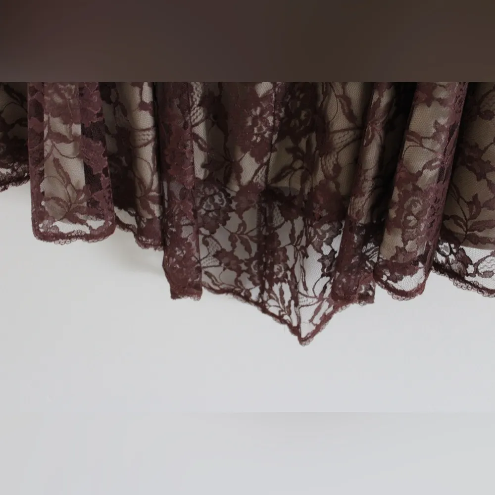 Marc Bouwer Brown Lace Midi Skirt Size XL - Image 9