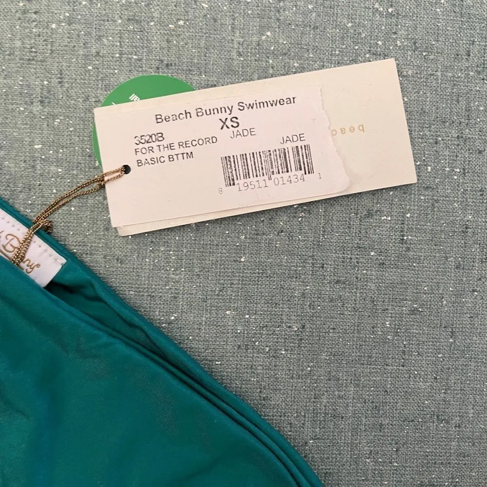 Beach Bunny For The Record Basic Bikini Bottom‎ Jade nwt - Image 8