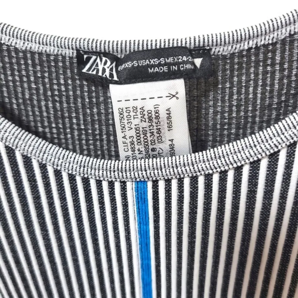 Zara Halter Ribbed Body-Con Nipple Tassel Decor Midi Dress in White/Blue - Image 84