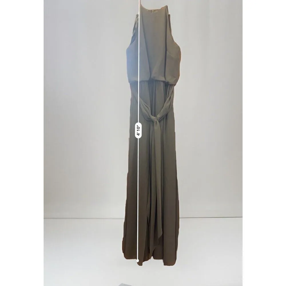 Donna Morgan Collection Alana Halter Blouson Gown Gray Women’s 6 - Image 8
