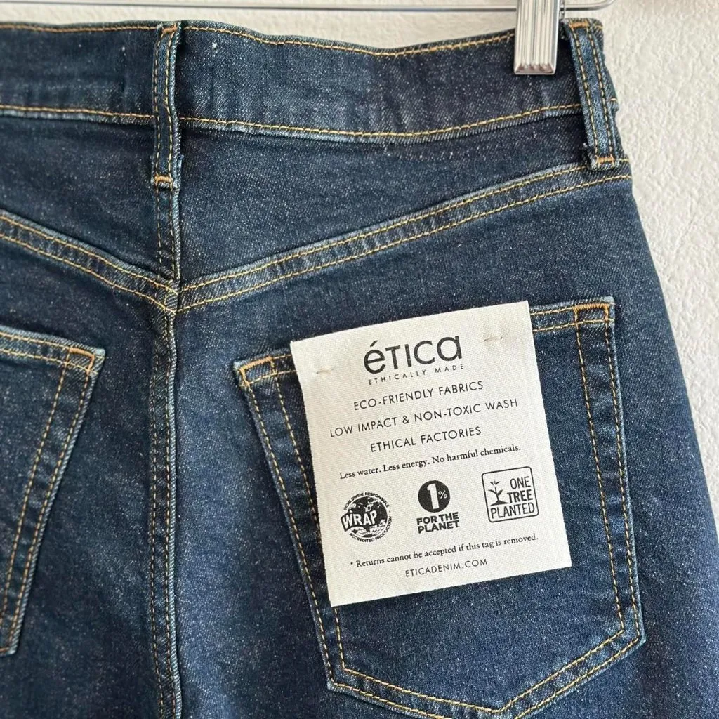 Etica Tyler High Vintage Straight Jean in Storm Chaser, Size 26 - Image 8