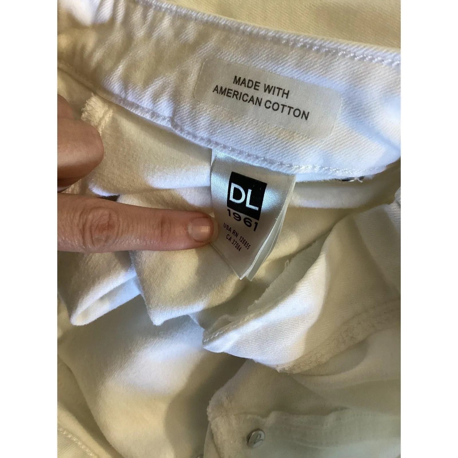 DL1961 Emma Power Legging Jeans Womens 27 White Smart Denim Moto Stretch Pants - Image 7