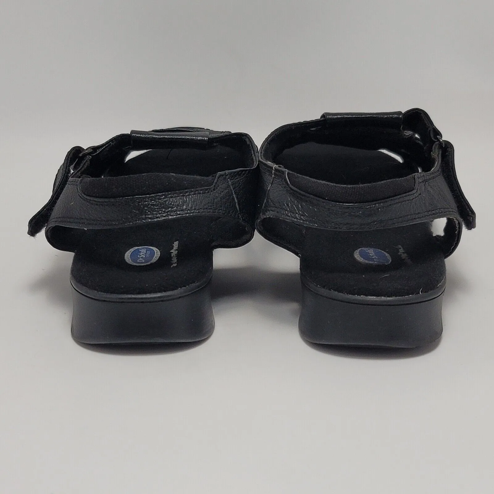 Dr Scholls Womens Double Air Pillow Fisherman Slingback Black Leather Sandals 10 - Image 6