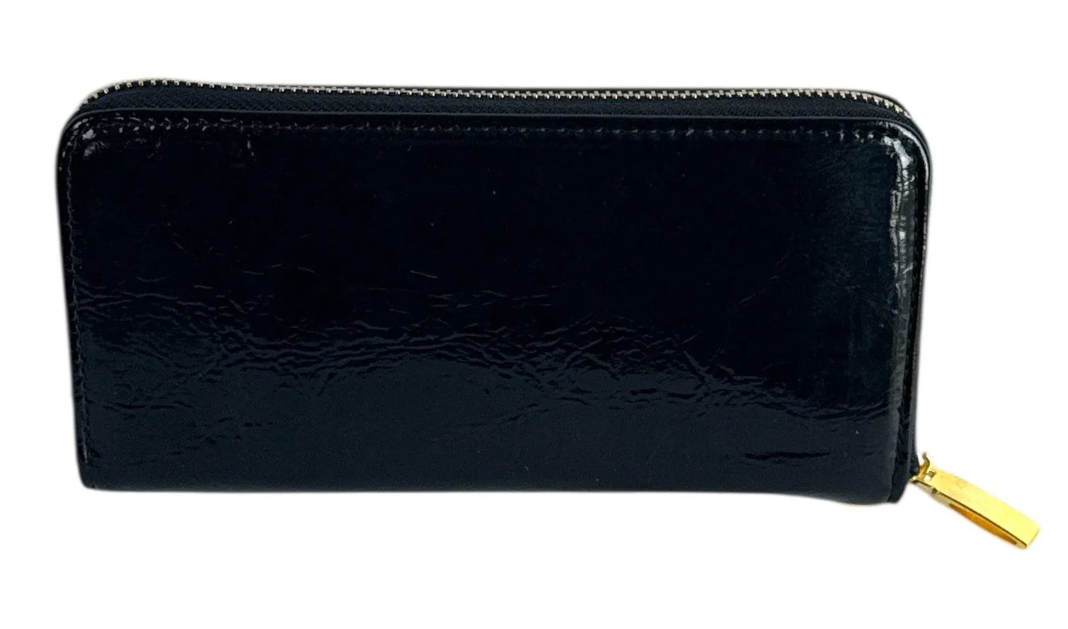 Black Zip Around Wallet Wristlet Gold Tone Hardware Multiple Card Slots NWOT - Image 1