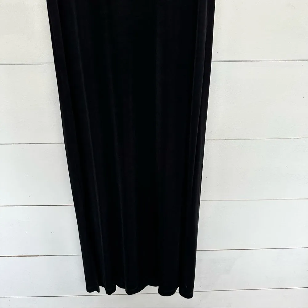 Flax Women’s Small Black Acetate Tank Maxi Dress Stretchy Lagenlook Minimalist - Image 4