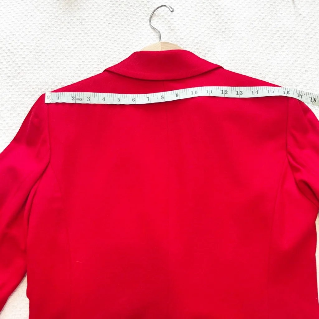 Pendleton Vintage  Wool Blazer Red Petite 4 - Image 9