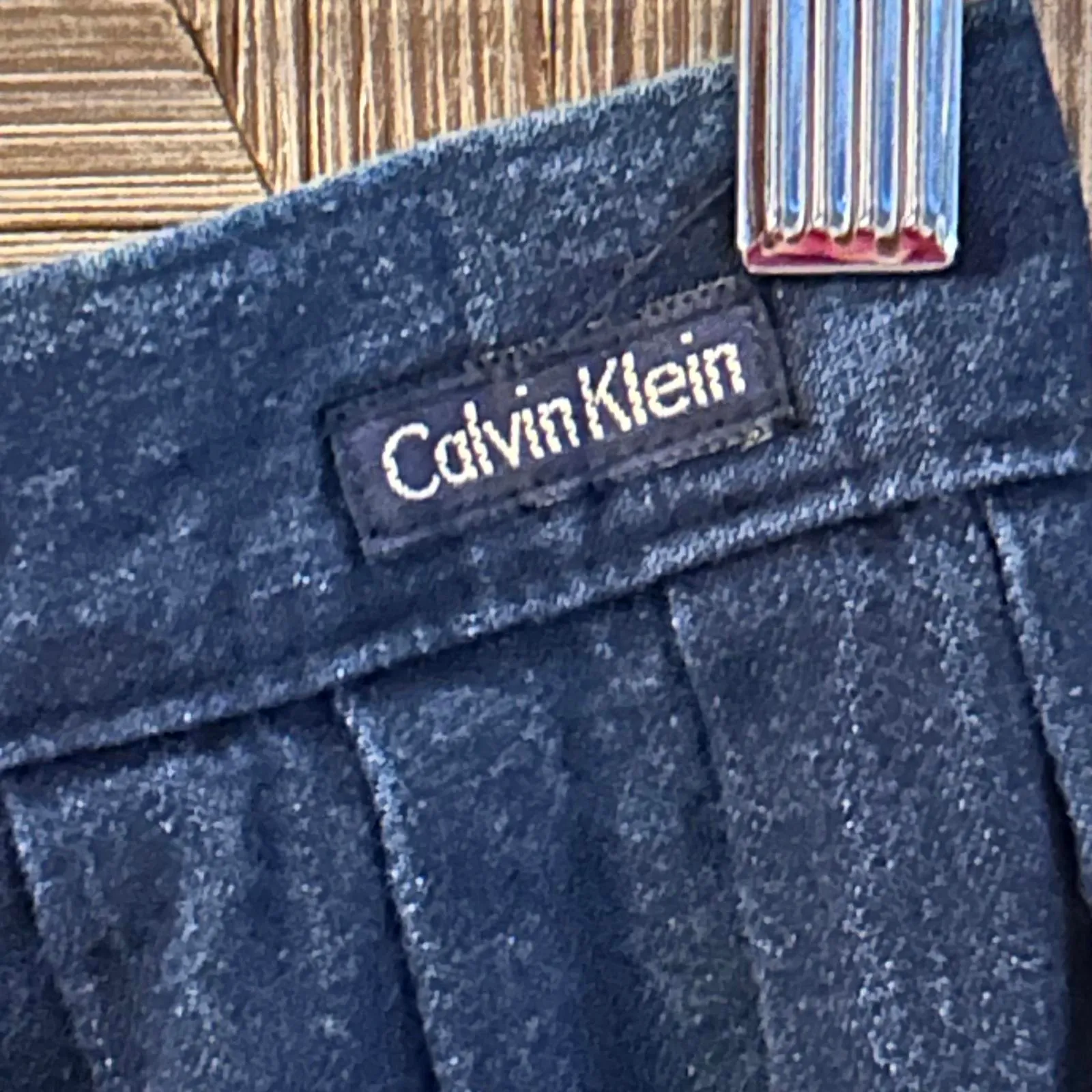 Vintage Calvin Klein Womens Pleated Denim Midi Skirt Size 6 Y2K - Image 4