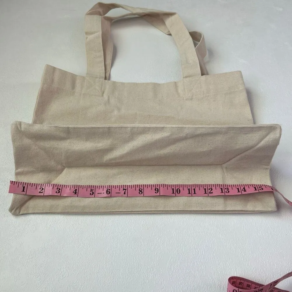 Tory Burch Natural Canvas Logo Tote Bag | Minimalist Eco-Chic Shopper - Image 6