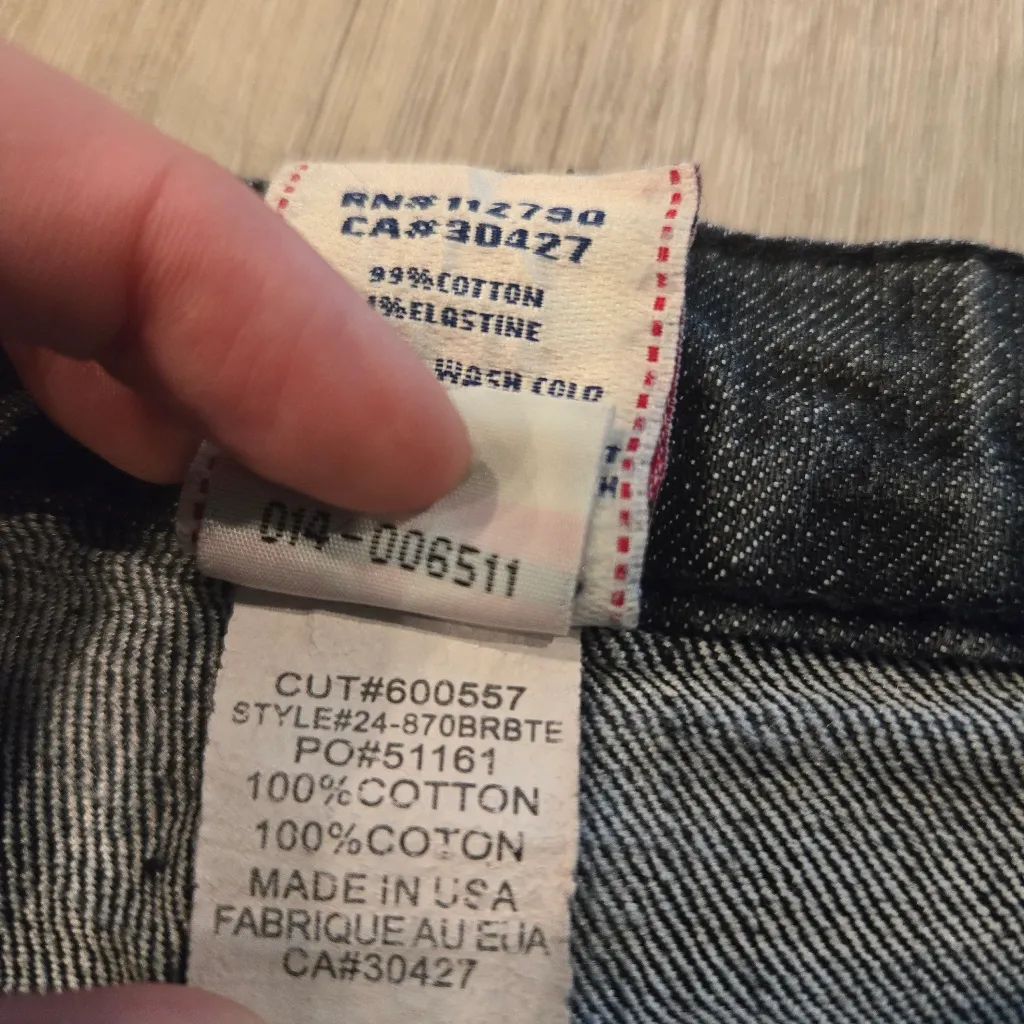 True Religion Dark Wash Straight Bejeweled Jeans Sz 29 - Image 4