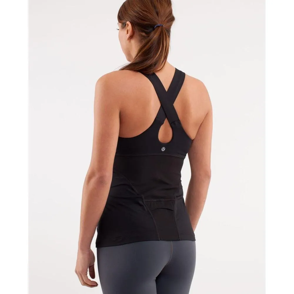 Lululemon Swift Tank Top Black Luxtreme Sleeveless Racerback Athletic Tank Sz 4 - Image 2